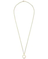Wrapped Diamond Circle Pendant Necklace (1/10 ct. t.w.) in 14k Gold, 18" + 2" extender, Created for Macy's