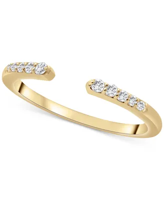 Wrapped Diamond Cuff Ring (1/10 ct. t.w.) in 14k Yellow, White or Rose Gold, Created for Macy's