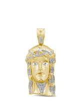 Men's Diamond Pharaoh Pendant (1/2 ct. t.w.) in 14k Gold-Plated Sterling Silver