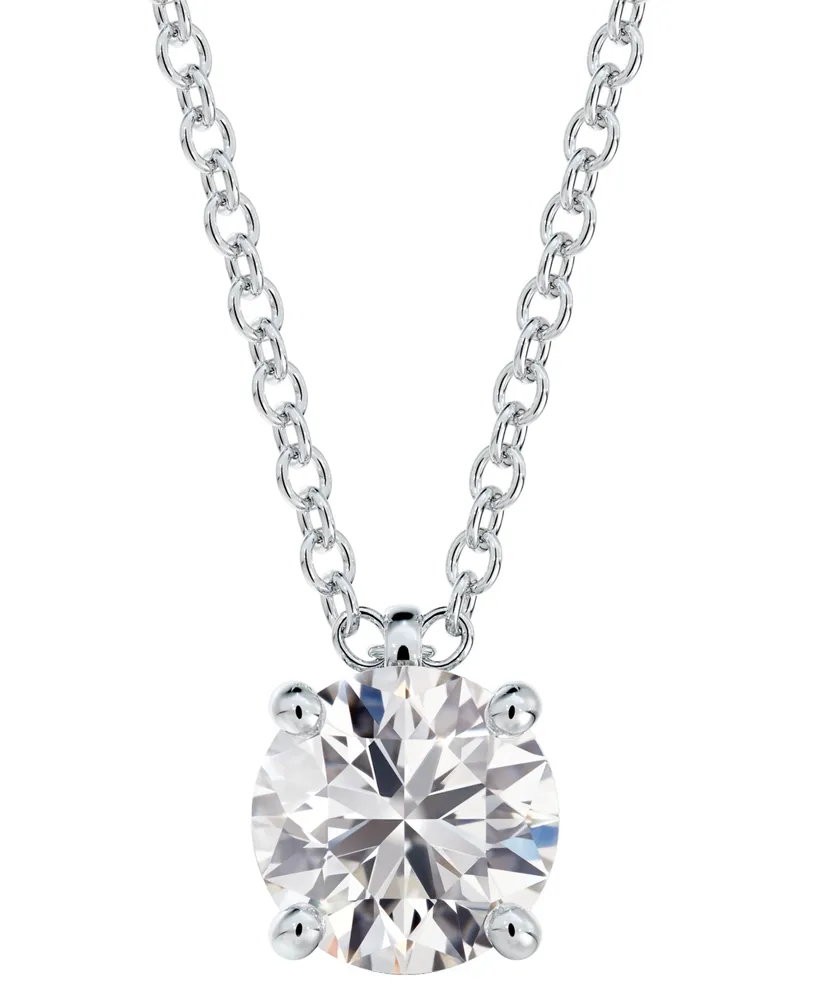 Portfolio by De Beers Forevermark Diamond Solitaire Pendant Necklace (1/2 ct. t.w.) 14k White or Yellow Gold, 16" + 2" extender