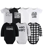 The Peanutshell Newborn Baby Shower Gift Set for Boys or Girls, Baby Layette Essentials, Black, White