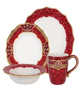 Fitz and Floyd Renaissance Holiday Dinnerware Set, 4 Pieces