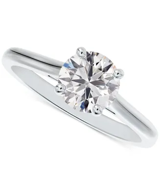 Portfolio by De Beers Forevermark Diamond Round-Cut Cathedral Solitaire Engagement Ring (1/2 ct. t.w.)