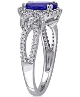 Tanzanite (1-4/5 ct. t.w.) & Diamond (1/3 Openwork Statement Ring 14k White Gold