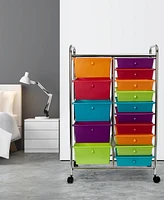 15-Drawer Organizer Cart - Multi