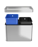iTouchless Dual-Compartment 5.3 Gallon / 20 liter Open-Top Trash Can