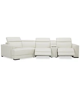 Closeout! Jenneth 4Pc Leather Cuddler Sectional with 2 Power Recliners, Created for Macy's