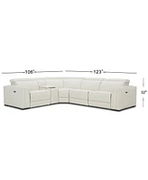 Closeout! Jenneth 5-Pc. Leather L Sectional with Power Motion Recliners