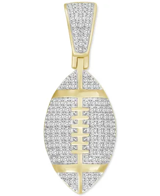 Men's Diamond Football Pendant (1/4 ct. t.w.) in 10k Gold