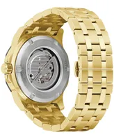 Bulova Men's Automatic Marine Star Gold-Tone Stainless Steel Bracelet Watch 45mm - Gold