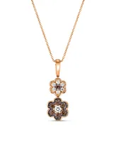 Le Vian Chocolate Diamond & Vanilla Diamonds 18" Pendant Necklace (3/8 ct. t.w.) 14k Rose, Yellow or White Gold