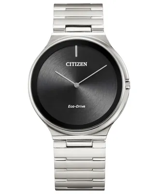 Citizen Eco-Drive Unisex Stiletto Stainless Steel Bracelet Watch 39mm - Silver