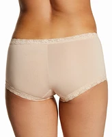 Maidenform Lace Trim Microfiber Boyshort Underwear 40760