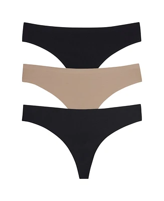 Honeydew Women's Skinz Thong, Pack of 3