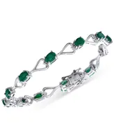Ruby Heart Link Bracelet (6 ct. t.w.) Sterling Silver (Also Emerald, Tanzanite & Sapphire)