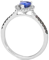 Le Vian Blueberry Tanzanite (1/2 ct. t.w.) & Diamond (1/3 ct. t.w.) Ring in 14k White Gold