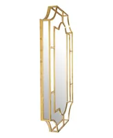 Art Deco Metal Framed Wall Mirror, Gold-Tone - Gold