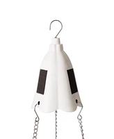 Glitzhome Solar Lighted Plastic Hanging Planter, 30"