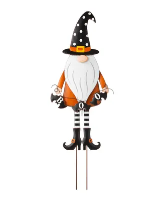 Glitzhome 36" H Halloween Metal Gnome Yard Stake or Hanging Decor