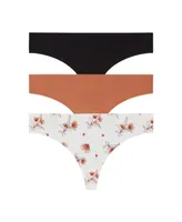 Honeydew Women's Skinz Thong, Pack of 3