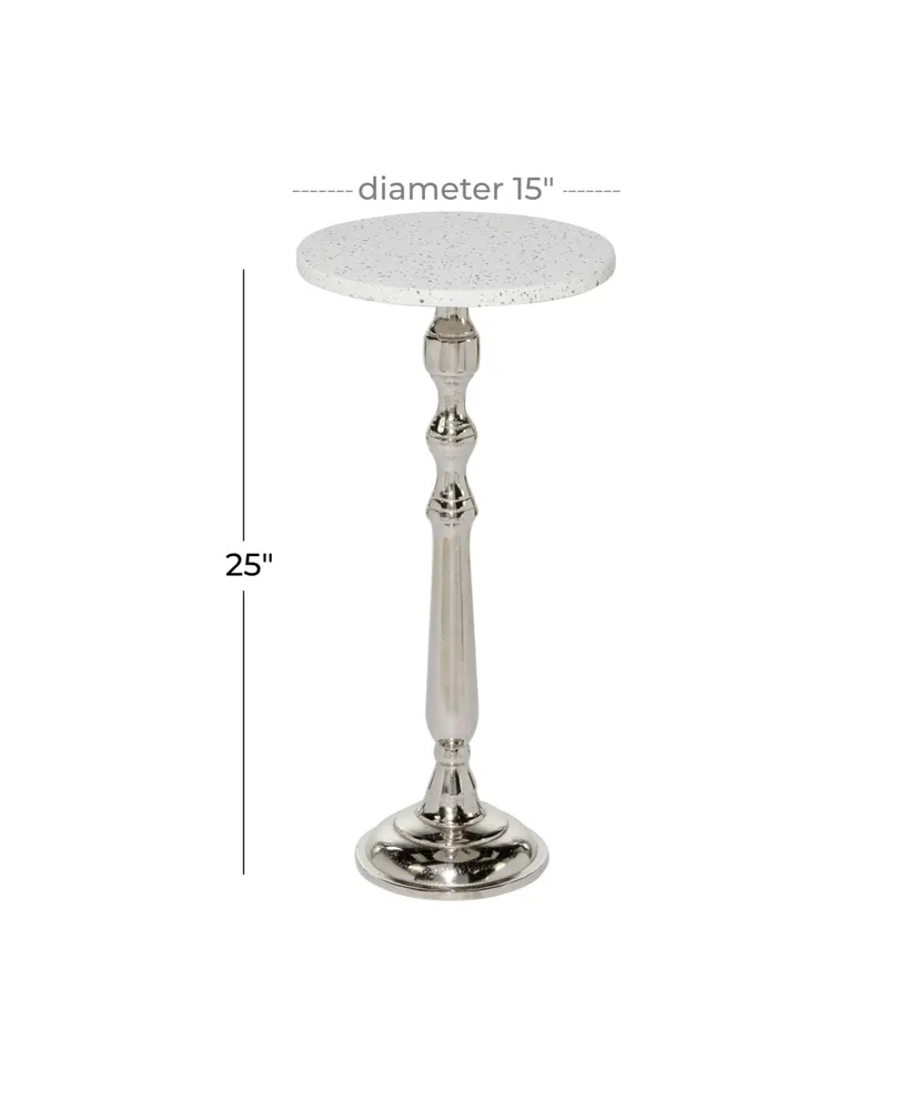 Traditional Accent Table - Silver