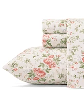 Closeout! Laura Ashley 300 Thread Count Cotton Sateen Pillowcase Pair, Standard