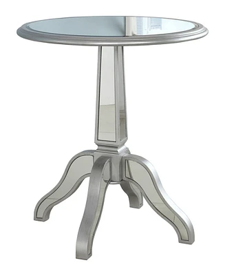 Inwood Park Mirrored Round Side Table