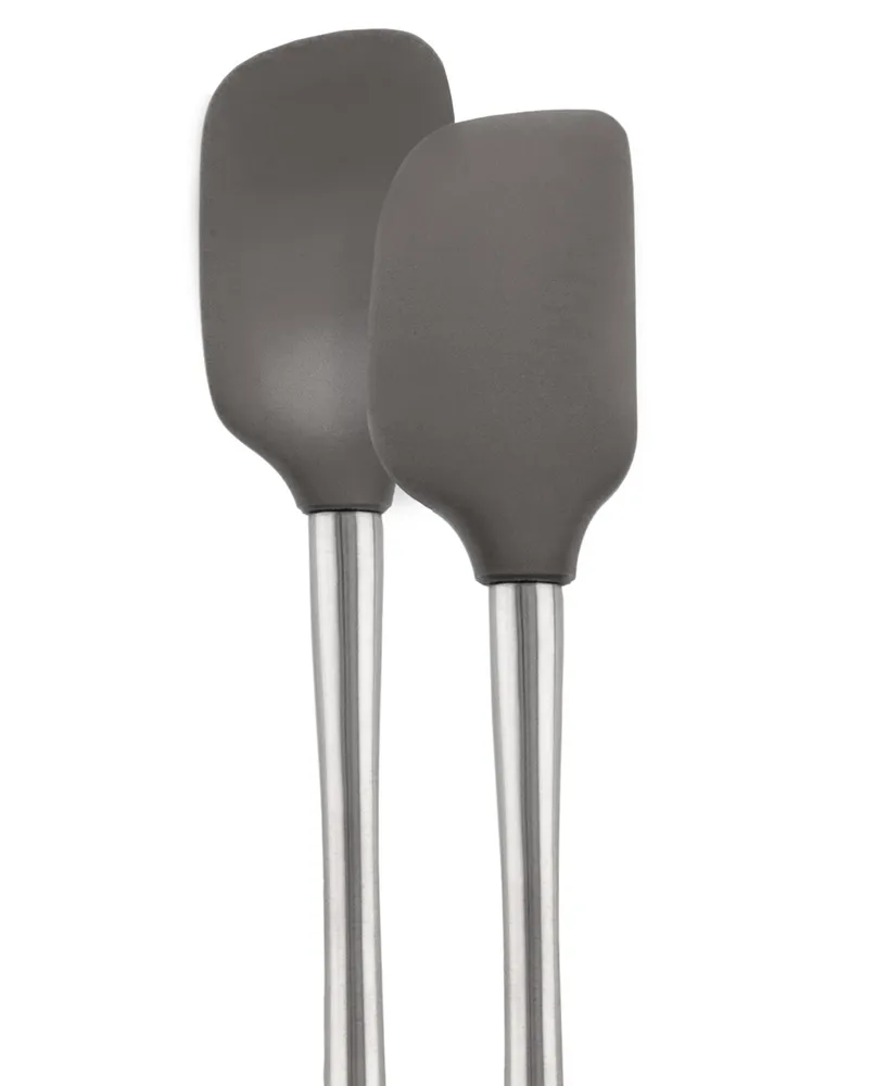 Silicone Mini Spoonula and Spatula Set - Charcoal
