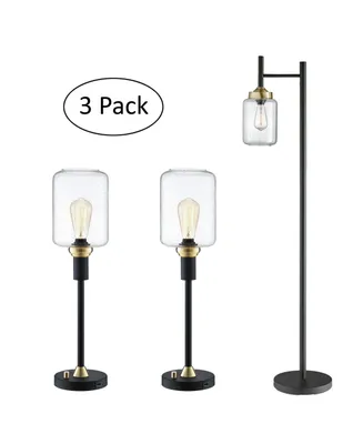 Luken Lamp Set, 3 Piece