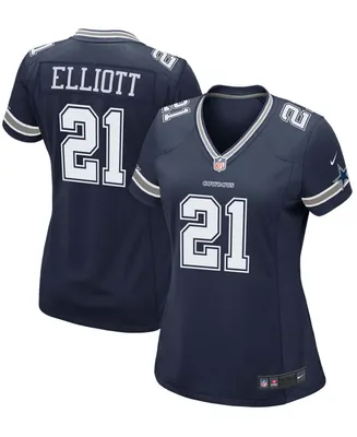 Women's Ezekiel Elliott Navy Dallas Cowboys Game Team Jersey