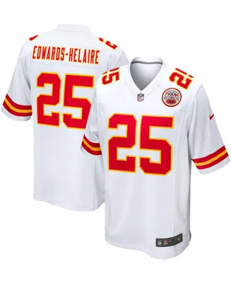 Men's Clyde Edwards-Helaire White Kansas City Chiefs Game Jersey