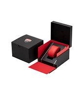 Ducati Corse Men's Partenza Chronograph Black and Red Silicone Strap Watch 49mm