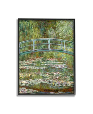 Stupell Industries Bridge Over Lilies Monet Classic Painting Framed Giclee Texturized Art, 16" x 20" - Multi