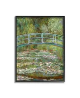 Stupell Industries Bridge Over Lilies Monet Classic Painting Framed Giclee Texturized Art, 16" x 20" - Multi