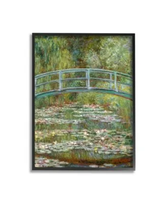 Stupell Industries Bridge Over Lilies Monet Classic Painting Framed Giclee Texturized Art Collection