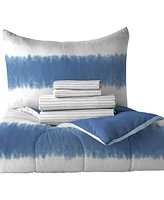 Dream Factory Tie Dye Stripe 7-Piece Comforter Set, Full