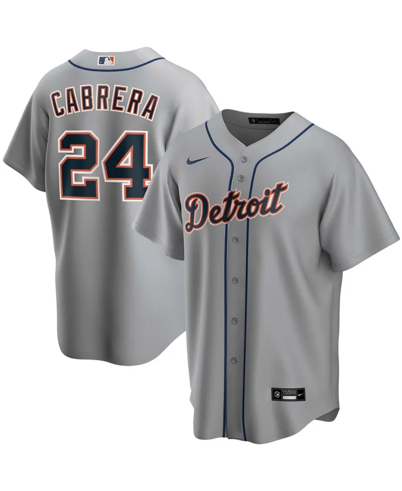 Men's Miguel Cabrera Gray Detroit Tigers Road Replica Player Name Jersey
