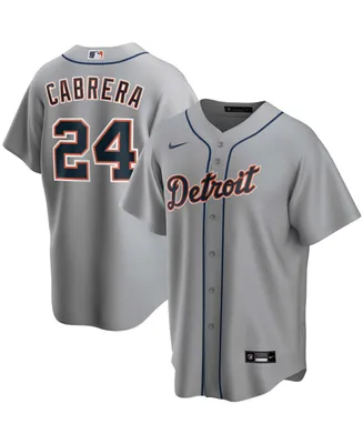 Men's Miguel Cabrera Gray Detroit Tigers Road Replica Player Name Jersey