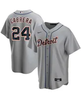 Men's Miguel Cabrera Gray Detroit Tigers Road Replica Player Name Jersey