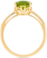 Peridot (2-3/4 ct. t.w.) & Diamond (1/20 ct. t.w.) Ring in 14k Gold