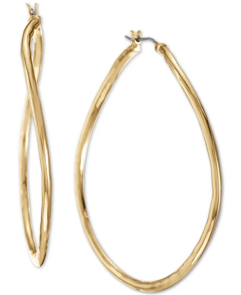 Style & Co Gold-Tone Twist Hoop Earrings, Created for Macy's