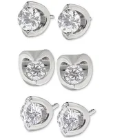 Diamond Tension Stud Earrings (1/2 ct. t.w.) in 14k White, Yellow or Rose Gold