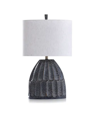 Transitional Black Hammered Texture Molded Table Lamp