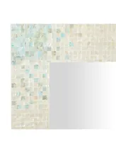 Grey Coastal Mother of Pearl Wall Mirror, 36 x 48