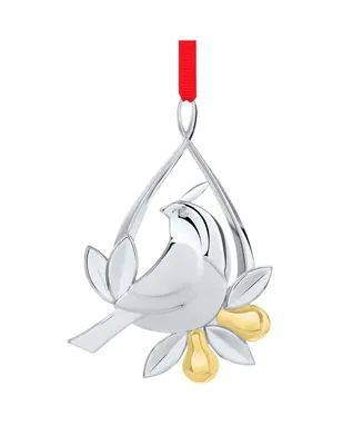 Twelve Days of Christmas Patridge in A Pear Tree Ornament - Silver