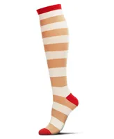 MeMoi Women's Shaded Stripes Cashmere Blend Knee High Socks