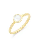 Lane 14K Gold Plated Mother of Pearl Ring