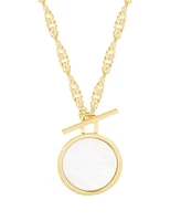 Layla 14K Gold Plated Toggle Necklace - Gold