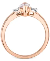 Morganite (5/8 ct. t.w.) & Diamond (1/20 ct. t.w.) Ring in 14k Rose Gold