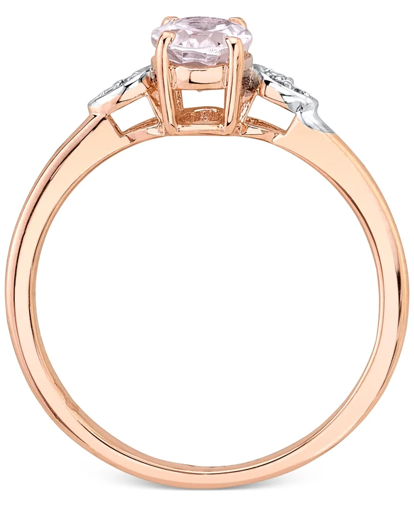 Morganite (1 ct. t.w.) & Diamond Accent Ring in 14k Rose Gold